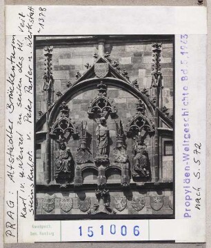 Prag: Karlsbrücke, Altstädter Brückenturm, Karl IV., Hl. Veit, Wenzel