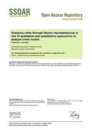 Grasping cities through literary representations: a mix of qualitative and quantitative approaches to analyze crime novels