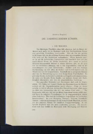 Drittes Kapitel. Die darstellenden Künste.