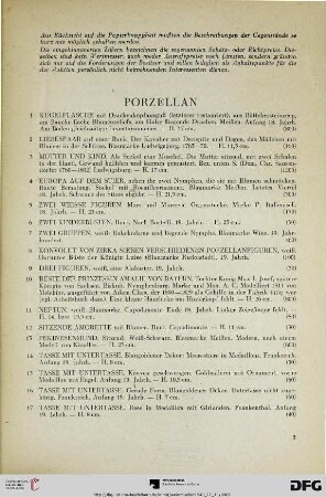 Porzellan (Nr. 1-40)