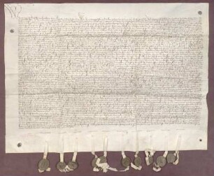 Markgraf Rudolf III. von Hachberg-Sausenberg, seine Ehefrau Anna von Hachberg-Sausenberg sein Sohn Wilhelm von Hachberg-Sausenberg leihen von dem Basler Bürger Rudolf Schneider 800 fl. zu 5% und verpfänden die Dörfer Lörrach und Weil