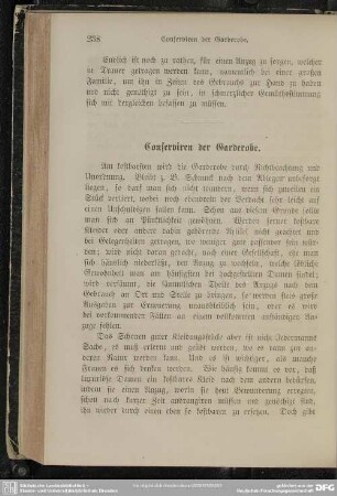Conserviren der Garderobe