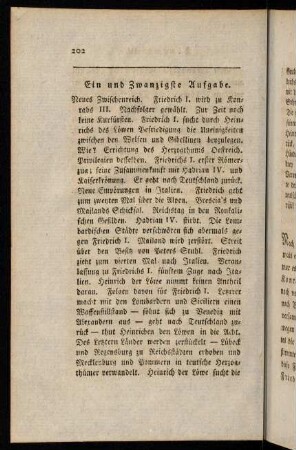 202-234, Ein und Zwanzigste Aufgabe.