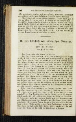 ¬Das¬ Gleichniß vom barmherzigen Samariter : Lukas 10, 25-37 ; (für eine Oberstufe)