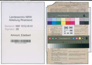 Entnazifizierung Edelbert Arimont , geb. 30.03.1903 (Elektromonteur)