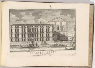 Palazzo Leze alla Misericordia (Der Palazzo Lezze in Venedig, Bl. 97 der Folge "Le Fabriche, e Vedute di Venetia")