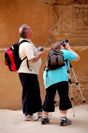 Luxor - Fotografen in Karnak (Bildarchiv Uwe Gerig)