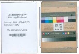 Entnazifizierung Georg Weissmueller , geb. 00.00.0000 ()