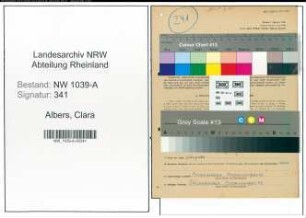 Entnazifizierung Clara Albers , geb. 14.02.1909 (Lebensmittelhaendlerin)