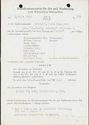 Krieger, Karl
