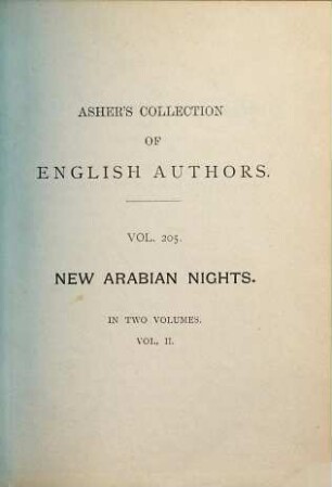 New Arabian nights, 2