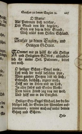 Seufzer zu denen Englen, und Heiligen Gottes
