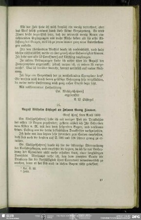 August Wilhelm von Schlegel an Johann Georg Zimmer, Genf, 06.04.1809