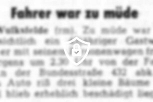 Fahrer war zu müde
