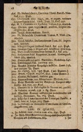 48-64, Libri in Quarto.