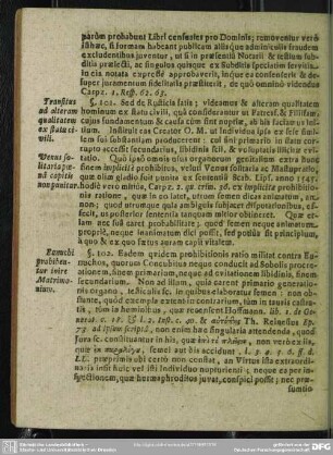 §. 102. Eunuchi prohibentur inire Matrimonium
