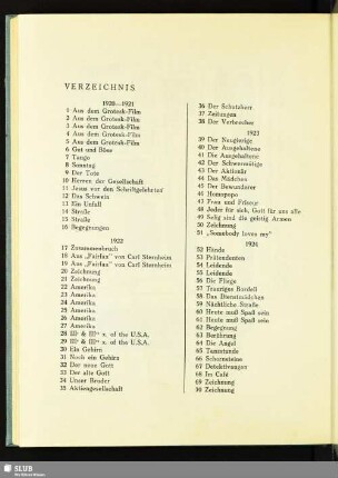 Verzeichnis