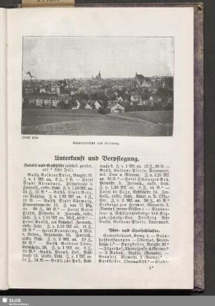 Unterkunft und Verpflegung