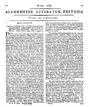 Platner, E.: Philosophische Aphorismen. 2. Ausg. T. 2. Nebst einigen Anleitungen zur philosophischen Geschichte. Leipzig: Schwickert 1800