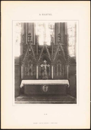 Elisabethkirche, Marburg: Hochaltar (aus: Architekton. Details u. Ornamente der kirchlichen Baukunst in den Stilarten d. Mittelalters, 1. Serie, 1896)