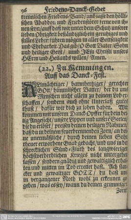 (22.) Zu Memmingen. Auff das Danck-Fest
