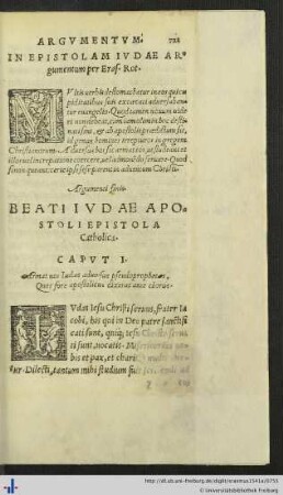 Beati Iudae Apostoli Epistola Catholica.