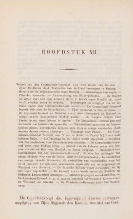 Hoofdstuk XII. Vertrek van den Commissaris-Generaal van den Bosch van Batavia ...