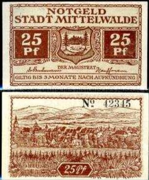 Mittenwalde 25 Pfennig