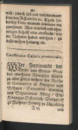 Constitutio Caesaris provincialis.