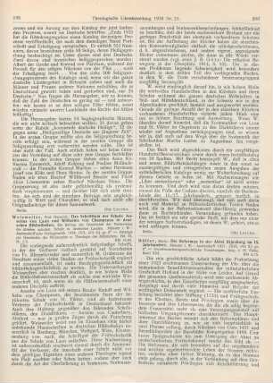 385-386 [Rezension] Weisweiler, Heinrich, Das Schrifttum der Schule Anselms von Laon und Wilhelms von Champeaux in deutschen Bibliotheken