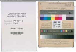 Entnazifizierung Johann Liesen , geb. 28.01.1893 (Autotransporteur)