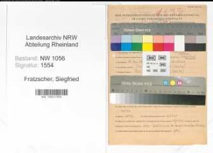 Entnazifizierung Siegfried Fratzscher , geb. 16.12.1890 (Schulrat)
