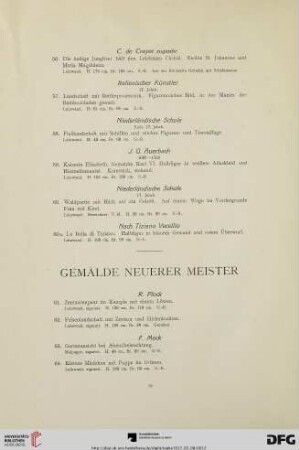 Gemälde neuerer Meister (Nr. 61-294)