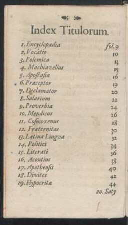 Index Titulorum