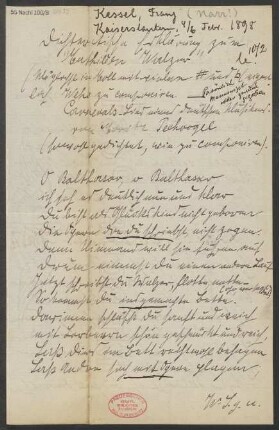Brief an B. Schott's Söhne : 04.02.1898