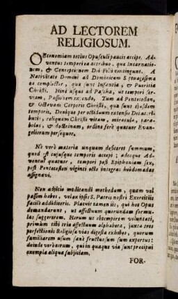 3v-3v, Ad Lectorem Religiosum.