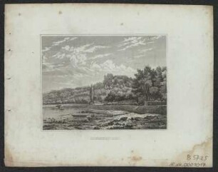 Ansicht vom Siebeneichen, Stahlstich, um 1840 : Siebeneichen. - [Stuttgart] : [Scheible] , [um 1840]. - 1 Kunstbl. : Stahlst. ; 10 x 7 cm