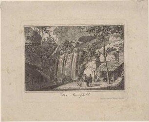 Der Amselfall im Amselgrund zwischen Rathewalde und Rathen in der Sächsischen Schweiz