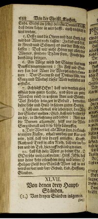 XLVII. Von denen drey Haupt-Ständen.