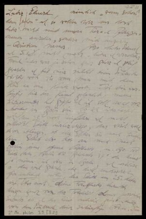 Brief von Franz Rosenzweig an Eduard Strauss