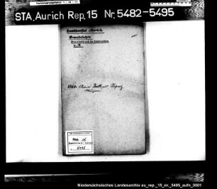 Hausierkonzessionen und -gesuche: Antonie Barte aus Preßnitz (Böhmen), Musikaufführungen