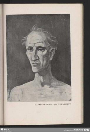 Männerkopf (Bild 1943 verbrannt)