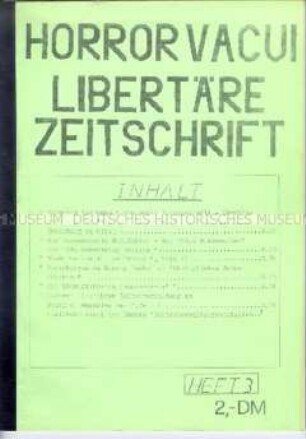 Philosophische Zeitschrift "HORROR VACUI" u.a. zum 100. Geburtstag Stalins