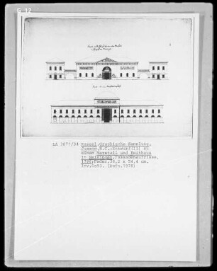 Fassadenaufriss zum Marstall in Meiningen