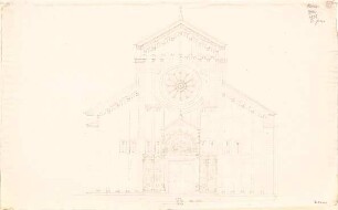 Zanth, Karl Ludwig Wilhelm von; 2 Kassetten Skizzen - St. Zeno in Verona (Aufriss)