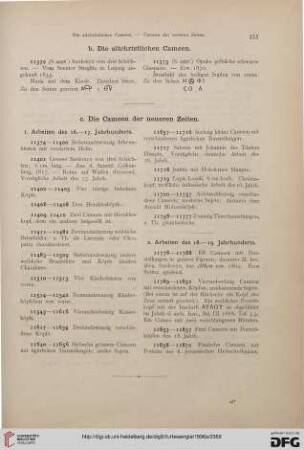 b. Die altchristlichen Cameen