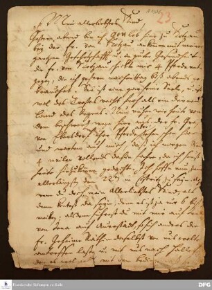 Brief von August Hermann Francke an Anna Magdalena Francke.