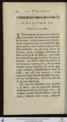 Chap. IV. L’Oubli de la Mort.