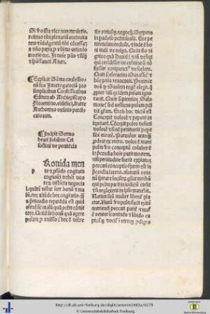 Incipit Sermo beati Johannis Crisostimi de penitencia.