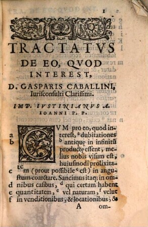 Tractatus de eo quod interest.